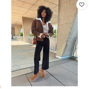 High waisted cropped Black Pants